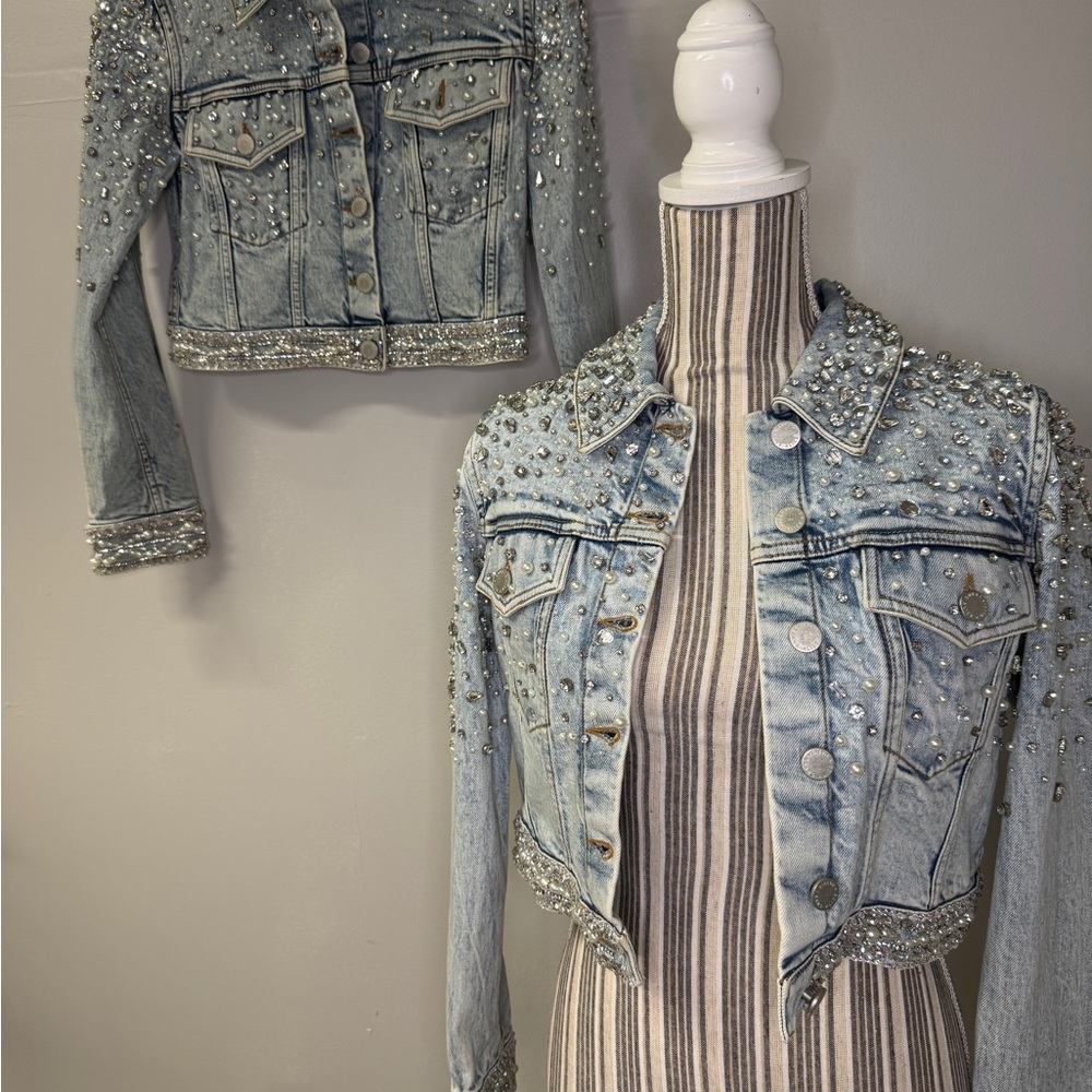 Alice + Olivia Embellished Denim Jacket (various sizes)